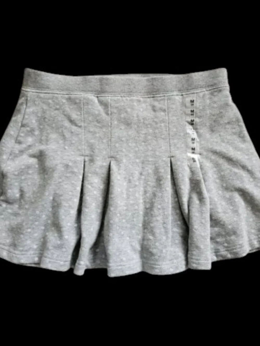 NWT Gray Pleated GAP Stretch Skort Sparkly Polka Dots Girls M Size 8